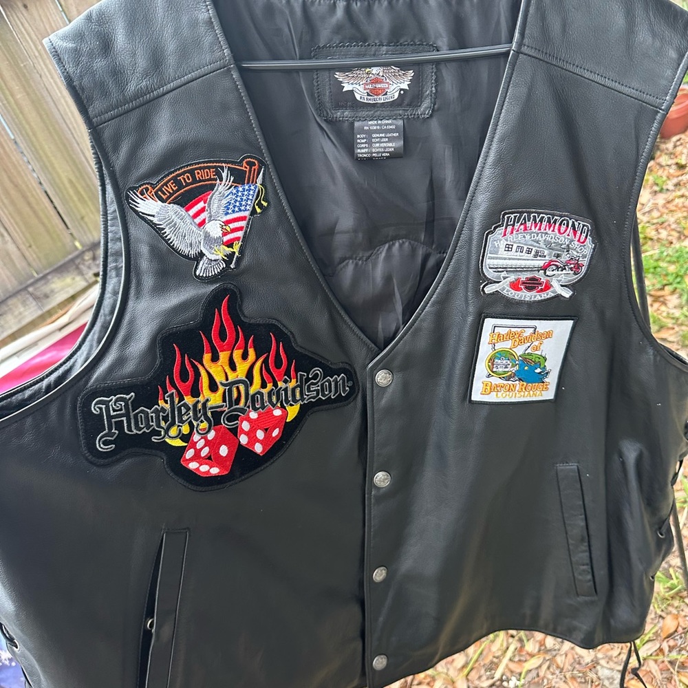 Harley Davidson leather vest